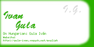 ivan gula business card